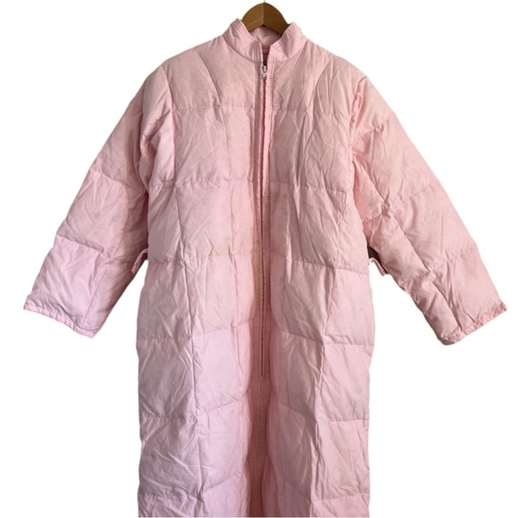 RARE VINTAGE L.L. Bean FREE PORT MAINE Feather Down Pink Pullover Pink jacket - Picture 2 of 6
